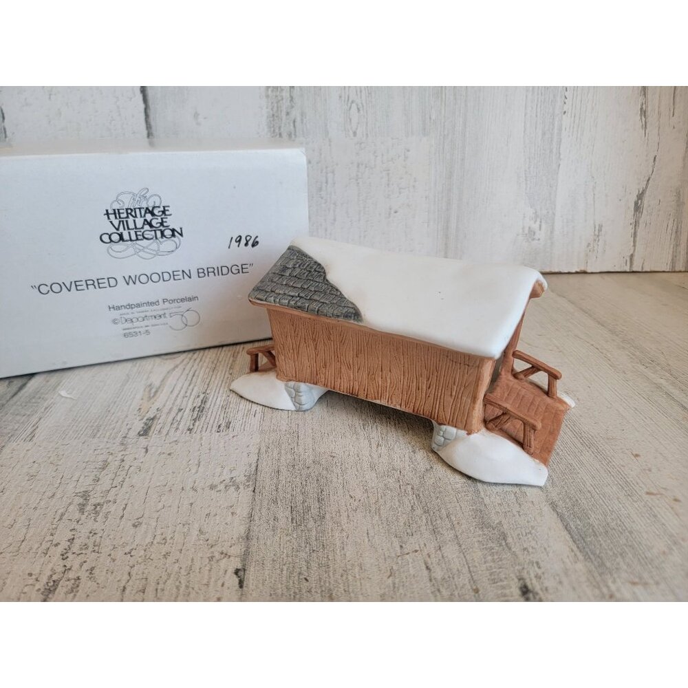 Dept 56 65315 Covered wooden bridge heritage village accessory xmas